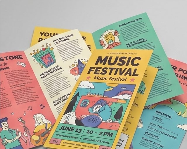 Bozail print work: Event flyers