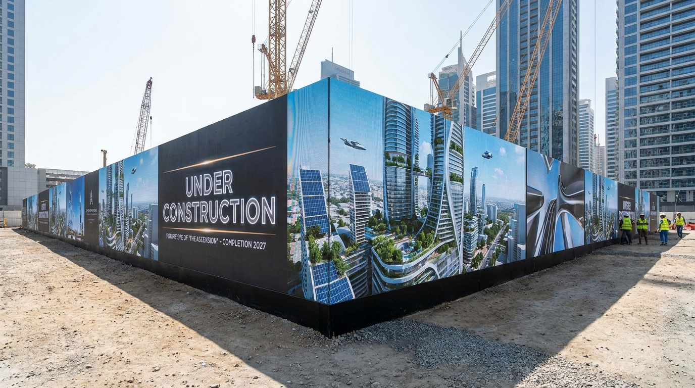 Wind-Mesh Construction & Skyscraper Banners