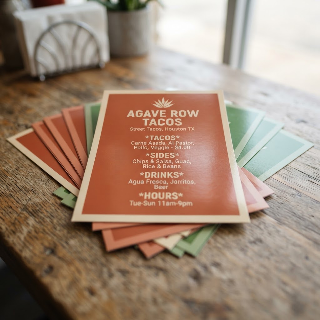 Full colour flyer and leaflet printing in Houston by ShopSign